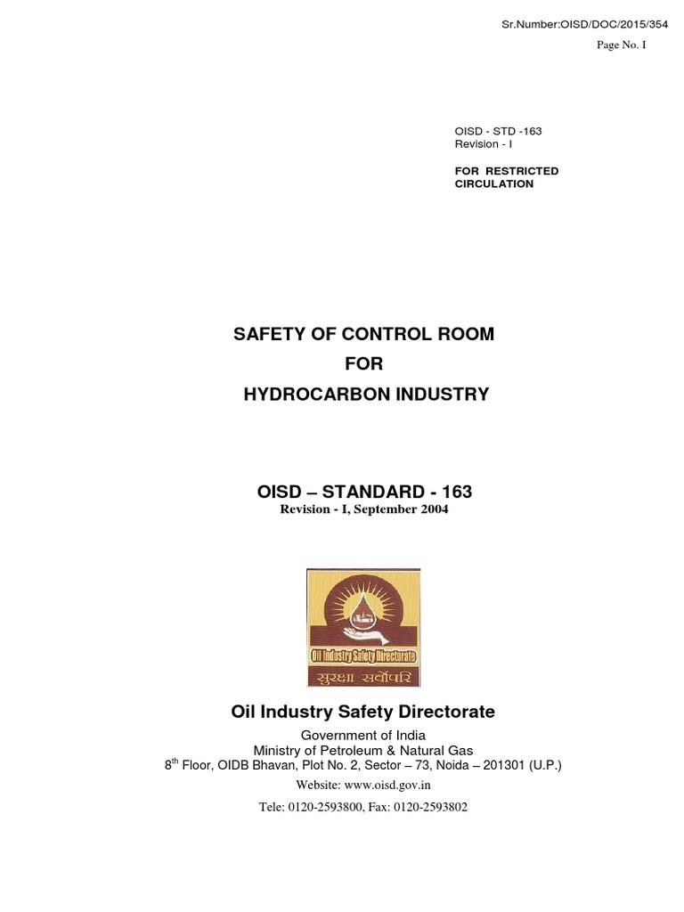 Control Room Safety Standards OISD-163 | PDF | Liquefied Petroleum Gas ...