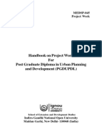 Handbook On Project Work For Post Graduate Diploma in Urban Planning and Development (PGDUPDL)