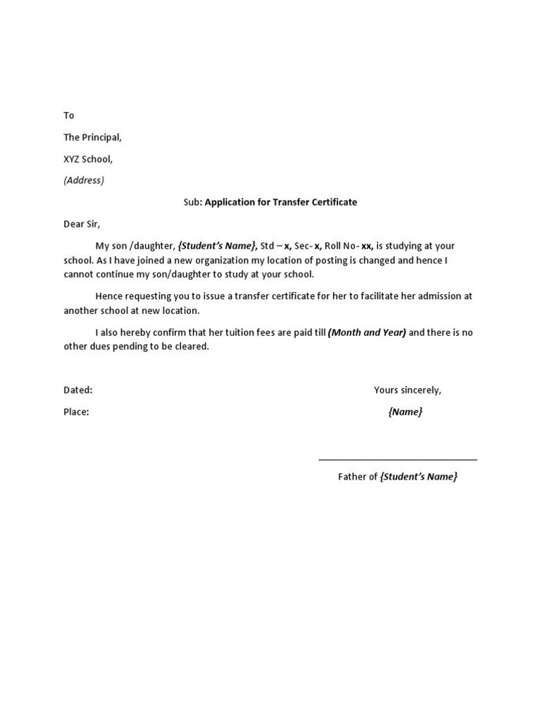 Sample Application Letter For Transfer Certificate From School Infographic Resume Template Free Download Word