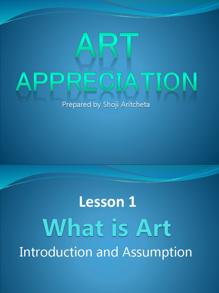 Art Appreciation PDF Aristotle Imagination