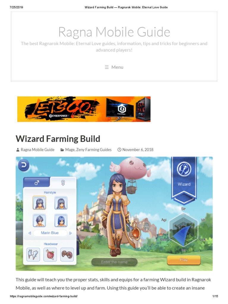 Wizard Farming Build Ragnarok Mobile Eternal Love Guide Leisure Nature