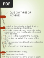 Comprehensive Parts of Speech Test | PDF | Part Of Speech | Adverb