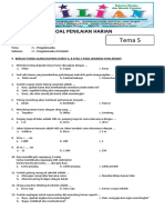 Soal Tematik Kelas 2 SD Tema 5 Subtema 2 Pengalaman Di Sekolah Dan Kunci Jawaban PDF