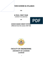 B.TECH. FIRST YEAR COURSE STRUCTURE AND EVALUATION SCHEME UNDER CBCS