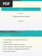 Arrays: Vietnamese-German University