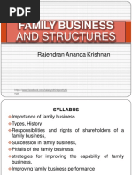 Family Business: and Structures