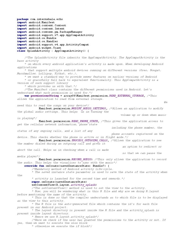 Android Splash Screen Guide | PDF | Android (Operating System) | Areas ...