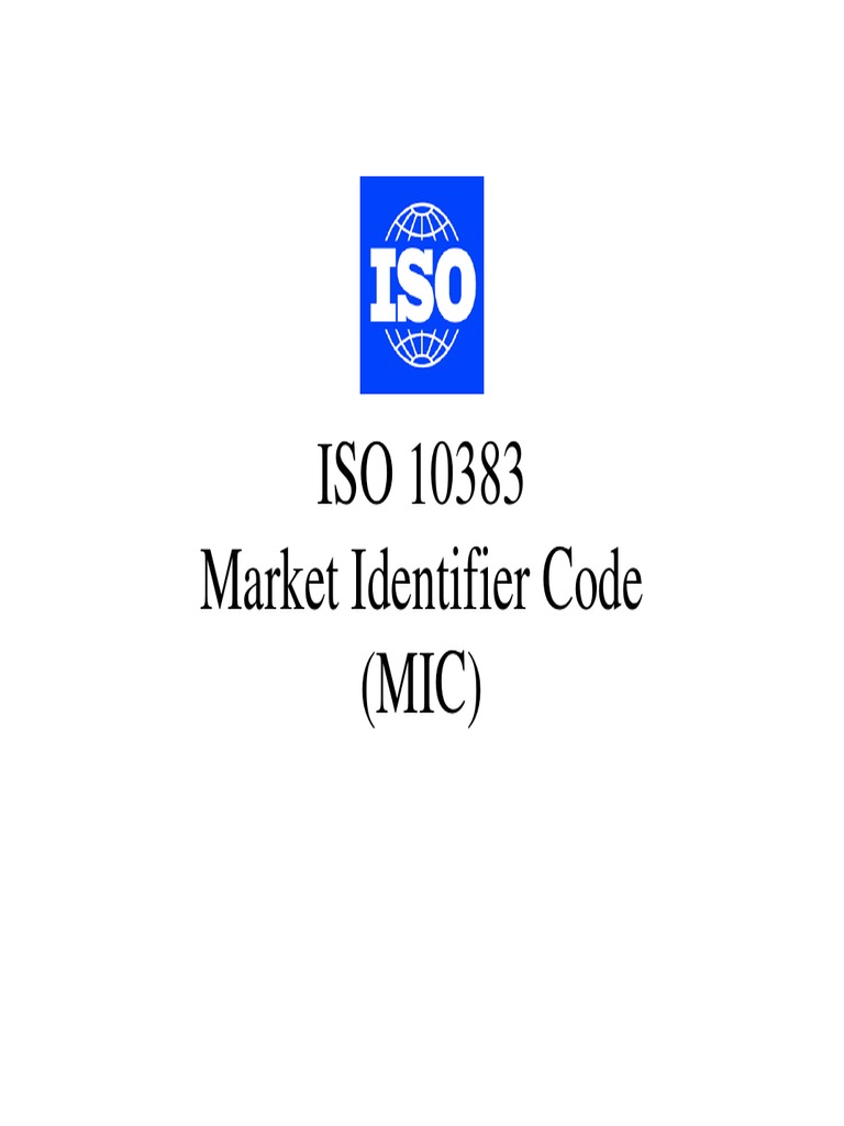 Iso10383 Mic PDF Securities (Finance) Investments & Securities