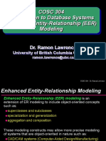 COSC 304 Introduction To Database Systems Enhanced Entity-Relationship (EER) Modeling