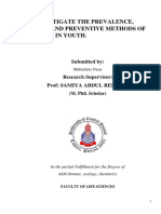 To Investigate The Prevalence, Effect, and Preventive Methods of Smoking in Youth