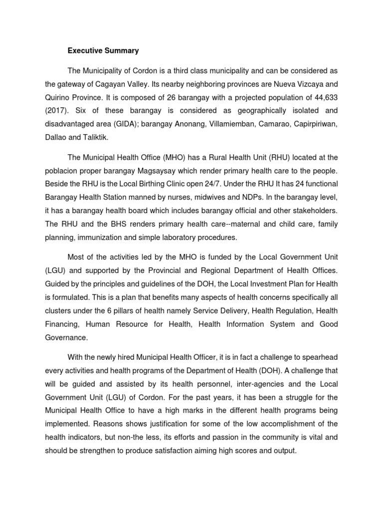 Local Investment Plan For Health PDF Health Care Wellness