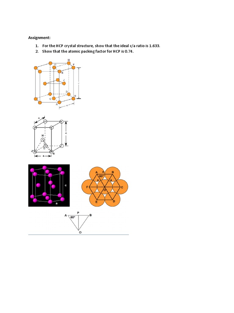 HCP Crystal Structure Analysis | PDF | Science & Mathematics
