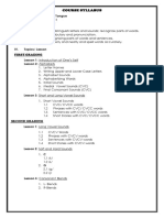 Course Syllabus: I. Course Title: Mother Tongue II. Grade Level: Grade I Iii. General Objectives