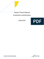 Aster Thesis Manual Economics and Business