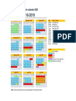 Academic Calendar 2018-2019