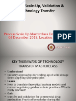 Process Scale-Up, Validation & Technology Transfer