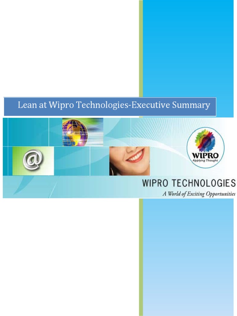 Lean at Wipro Technologies-Executive Summary | PDF | Systems Science ...