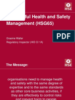 Successful Health and Safety Management (HSG65) : Graeme Waller Regulatory Inspector (HID CI 1A)