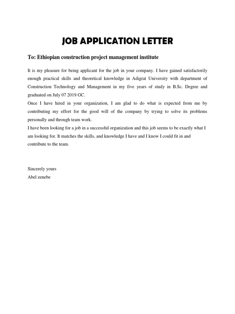 Abel Cv Application Pdf Engineer Ethiopia