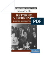 De Riz Liliana - Retorno Y Derrumbe - El Ultimo Gobierno Peronista