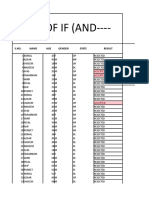 Use of If (And - : S.NO. Name AGE Gender State Result Condition