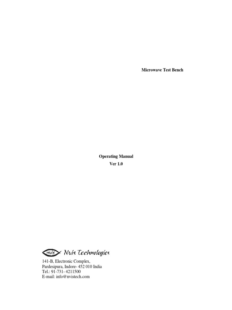 Microwave Test Bench PDF | PDF | Detector (Radio) | Microwave