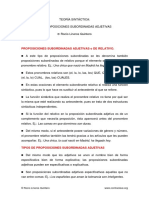 Subordinadas Adjetivas Explicacion PDF