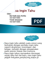 PDF RASA Ingin TAHU