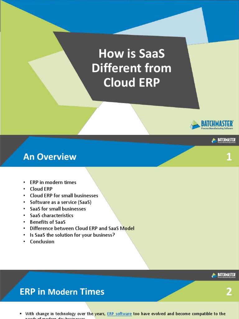 Cloud ERP vs. SaaS for Small Businesses | PDF | Software As A Service ...