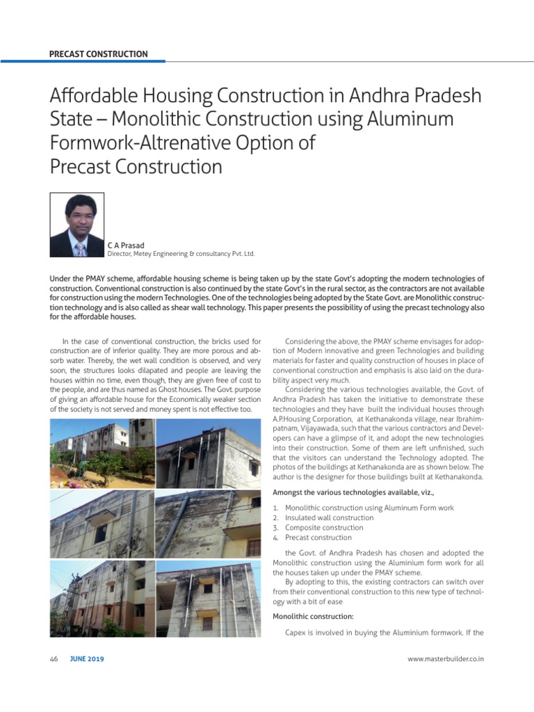 Affordable Housing Construction in Andhra Pradesh PDF Precast