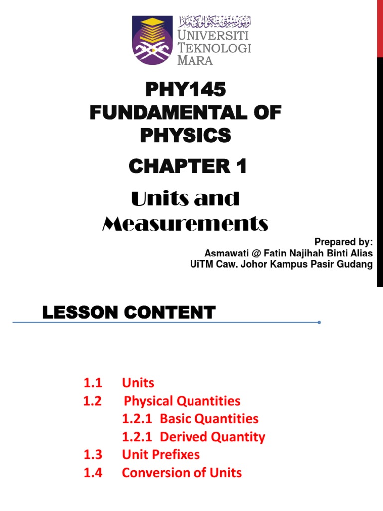 Physics Units and Measurements Overview | PDF | International System Of ...