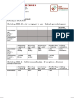 Project La Vie en Bronze PLANNING Uitstappen Eerste Jaars