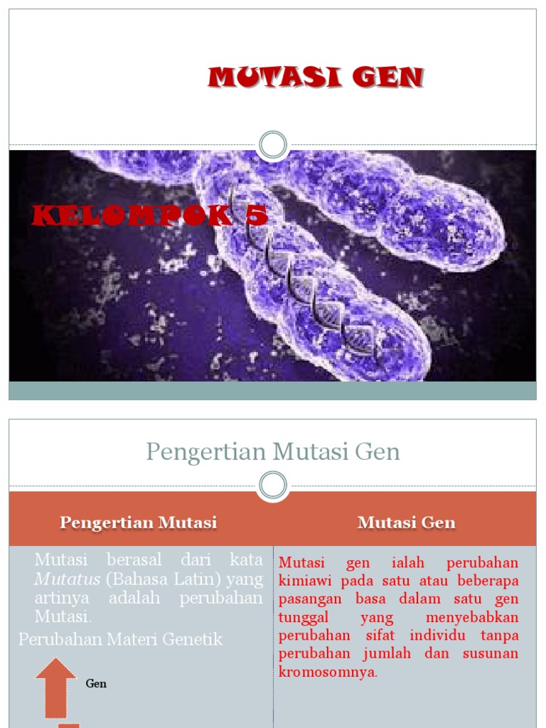 Definisi dan Jenis Mutasi Gen | PDF | Seni & Disiplin Bahasa ...