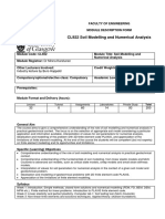 CL922-Soil Modelling and Numerical Analysis - Module Desc. & Level of Achievement PDF