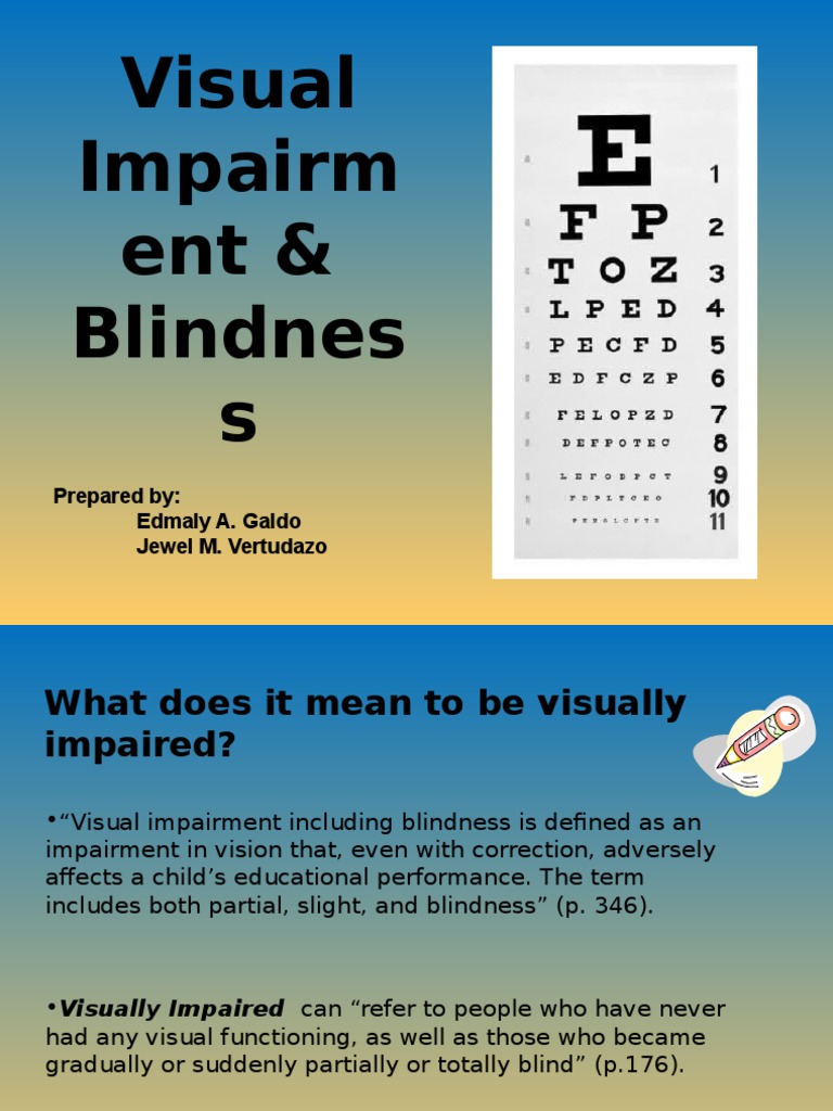 Understanding Visual Impairment in Children | PDF | Visual Impairment ...