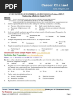 Career Channel: Engineering Admission Sample Test 01