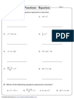 Functions - Equation: State Whether Each Equation Represents A Function. A)