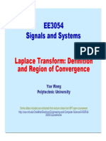 EE3054 Signals and Systems: Laplace Transform: Definition and Region of Convergence