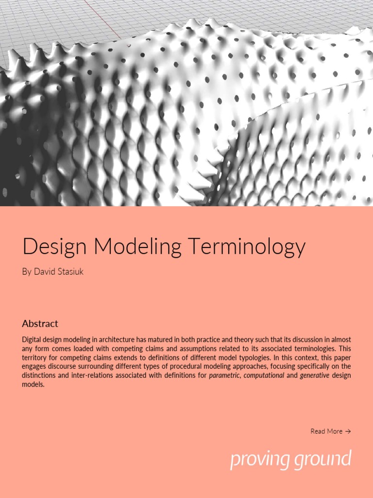 Design Modeling Terminology Overview | PDF | Mathematical Model ...