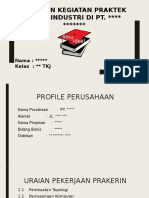 Laporan Kegiatan Praktek Kerja Industri