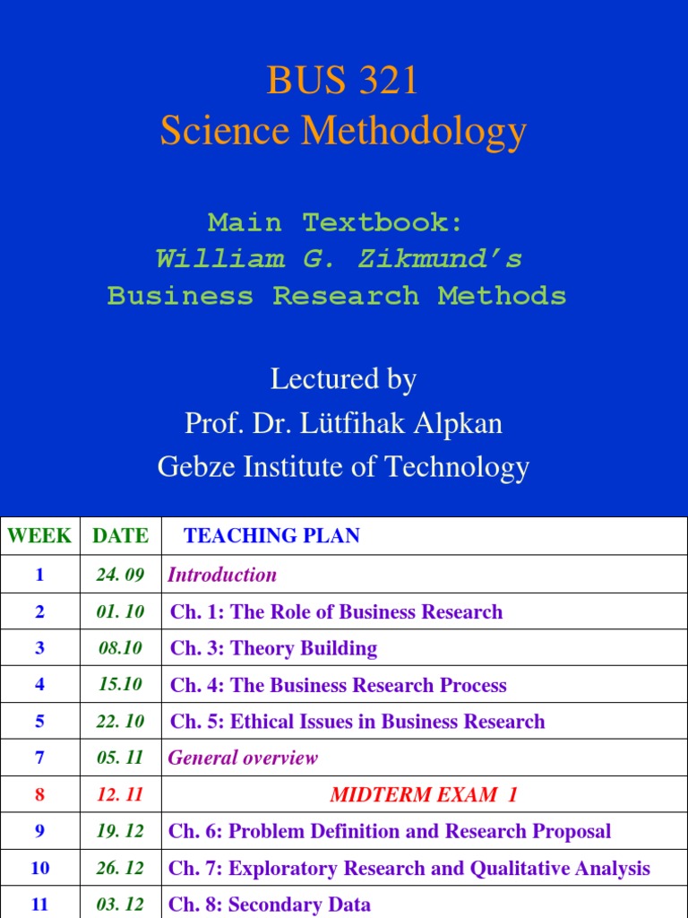 Bus 321 Science Methodology | PDF | Sampling (Statistics) | Data Analysis