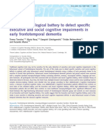 A Neuropsychological Battery To Detect Specific Executive and Social Cognitive Impairments in Early Frontotemporal Dementia.