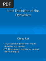 Limit Definition of The Derivative