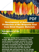 Development of Automated Production of Bio Briquette Coal From Dried Organic Materials