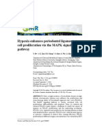 Hypoxia Enhances Periodontal Ligament Stem Cell Proliferation Via The Mapk Signaling Pathway