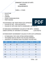 Government College of Arts Madurai Requirements: SUB GEN OBC-27% SC-18% ST-10% Total