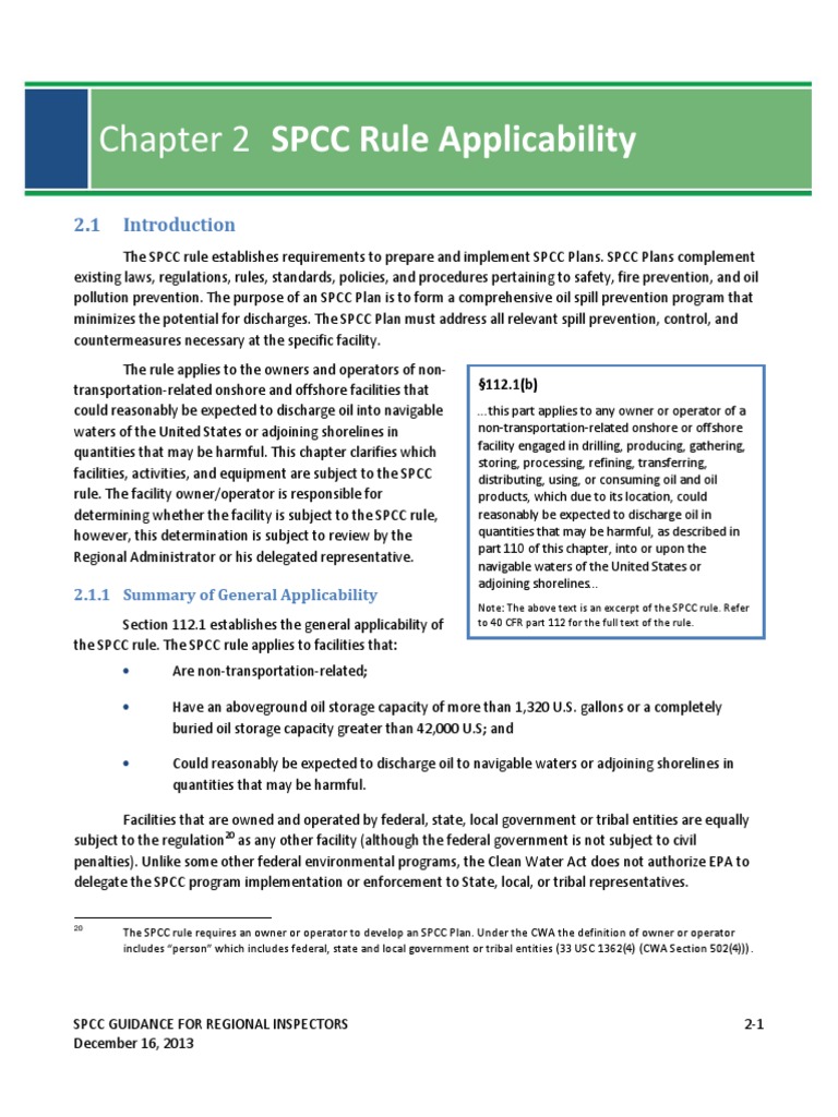 SPCC Guidance for Regional Inspectors | PDF | Resource Conservation And ...