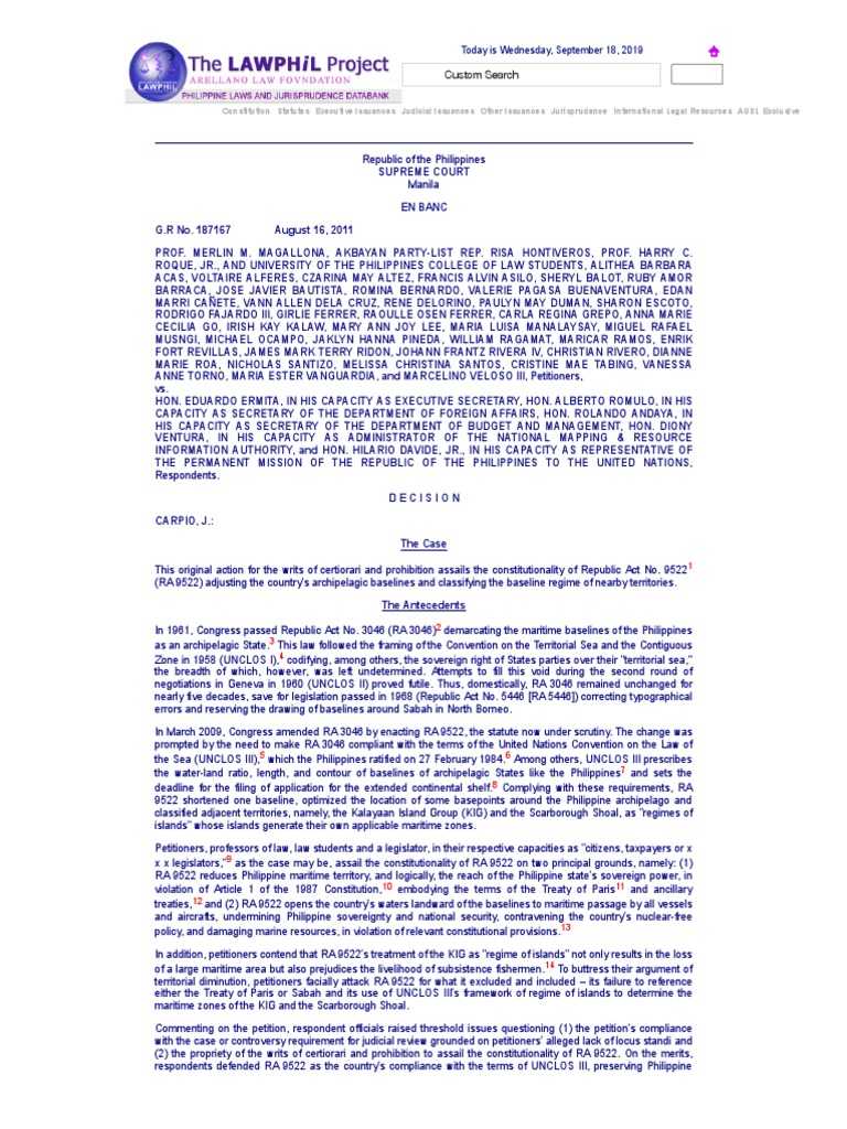 Constitution Statutes Executive Issuances Judicial Issuances Other