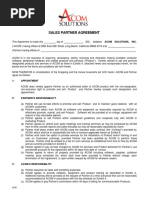 Free Sales Partner Agreement Template