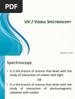 Uv / V S: Isible Pectros